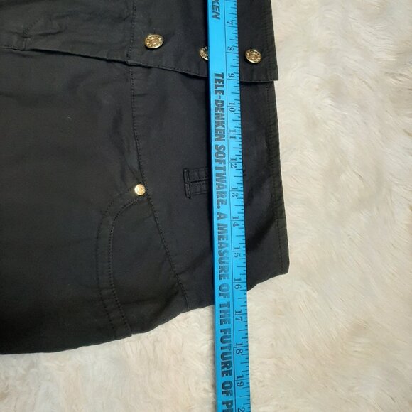 Guess Women's Black Gold Buttons Pencil Skirt Size 31 - Picture 4 of 8